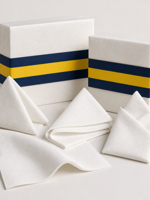 Premium thick white textile-like airlaid table napkins