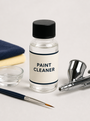Clear cleaner for cake-decorating paint brushes and airbrush tools