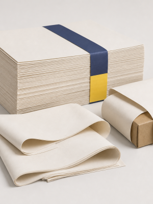 Clean unprinted newsprint packing paper sheets