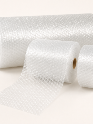 Clear small-bubble protective wrap in full-width and slit rolls