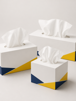 Unbranded boxed white facial tissues