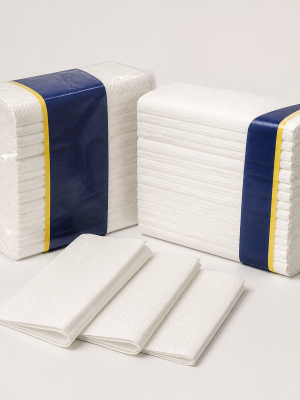 Commercial folded white paper hand towels