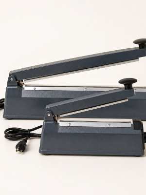 Tabletop manual impulse bag heat sealers in two sizes