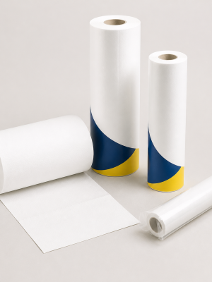 White disposable perforated medical couch paper rolls