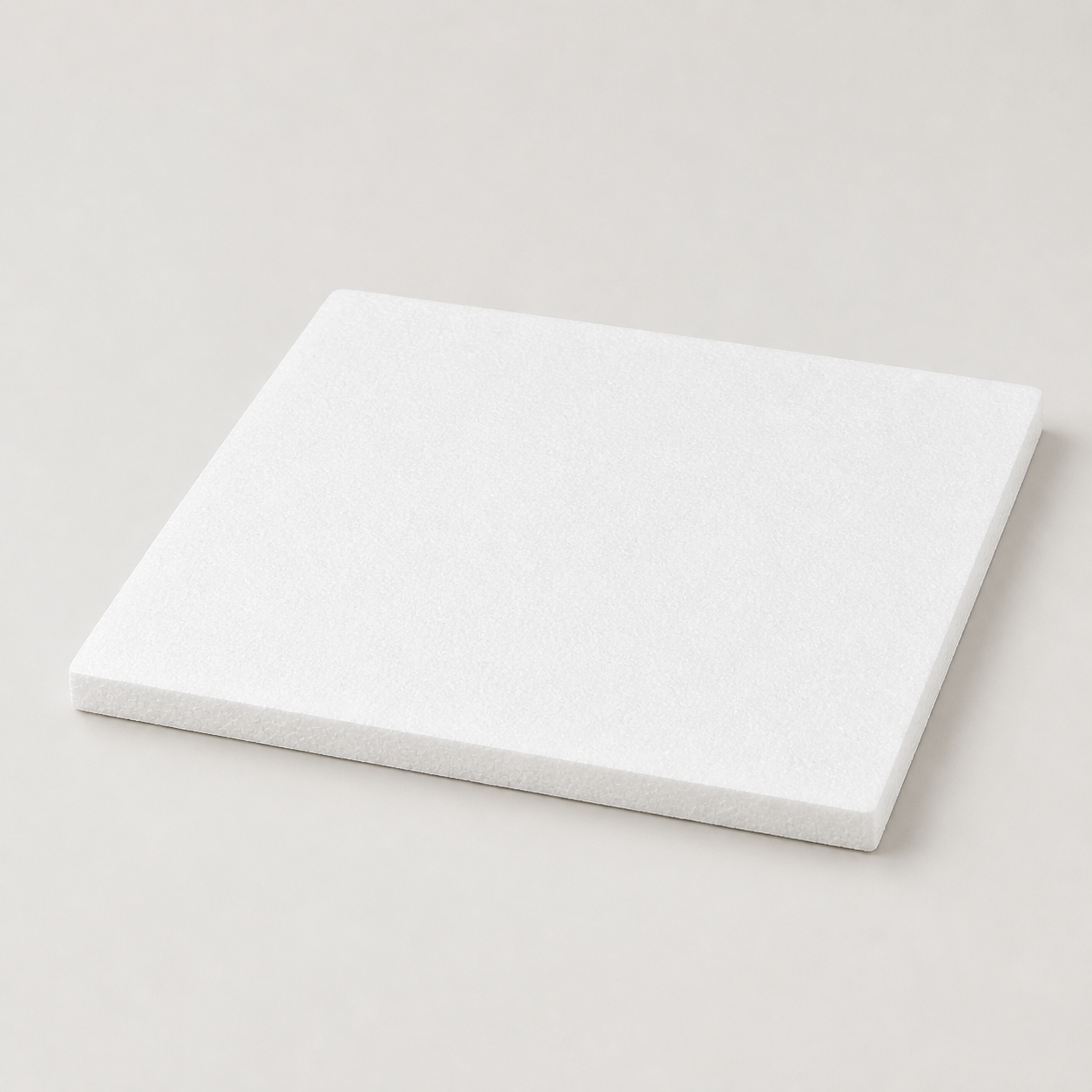 Square white foam cake base