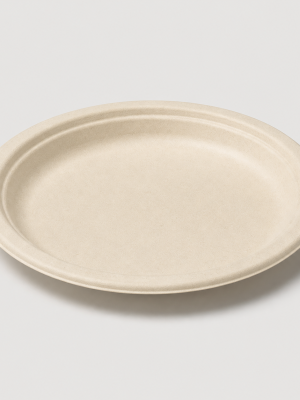 Round natural fibre bagasse plate