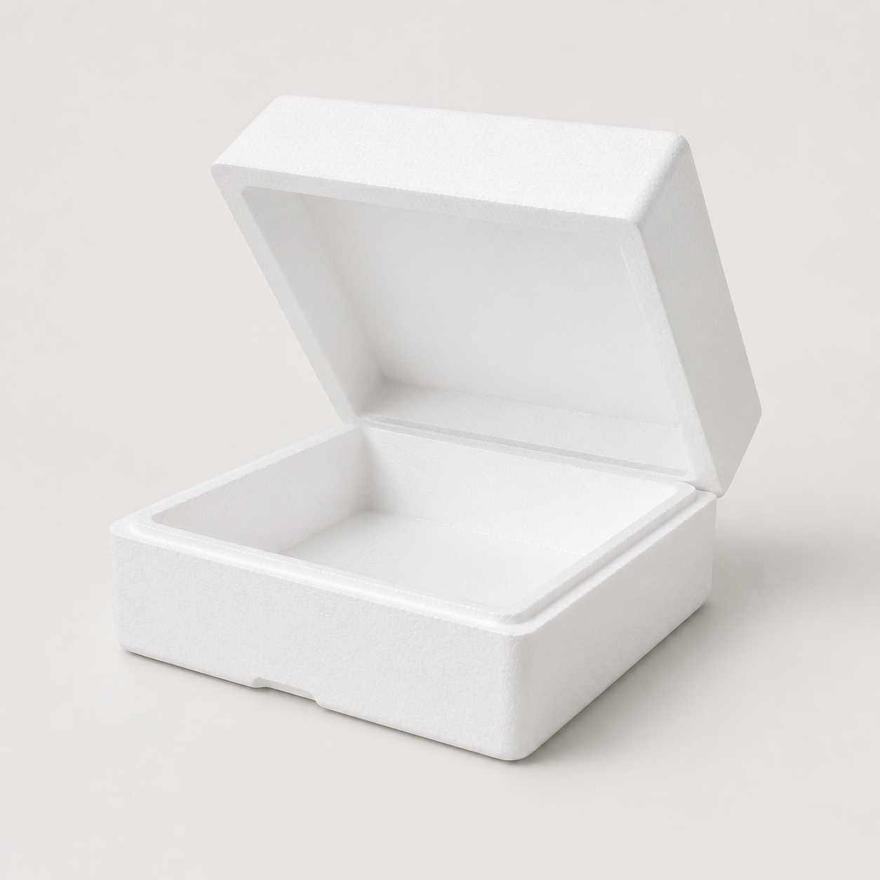 White foam cake box with lid