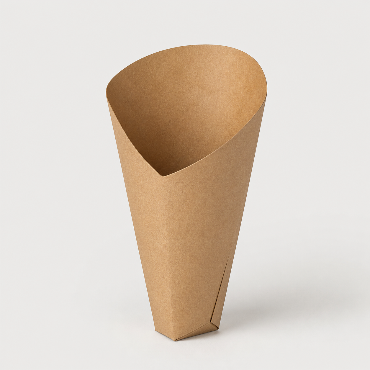 Natural kraft paper chip cone