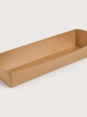 Natural kraft hot-dog takeaway tray