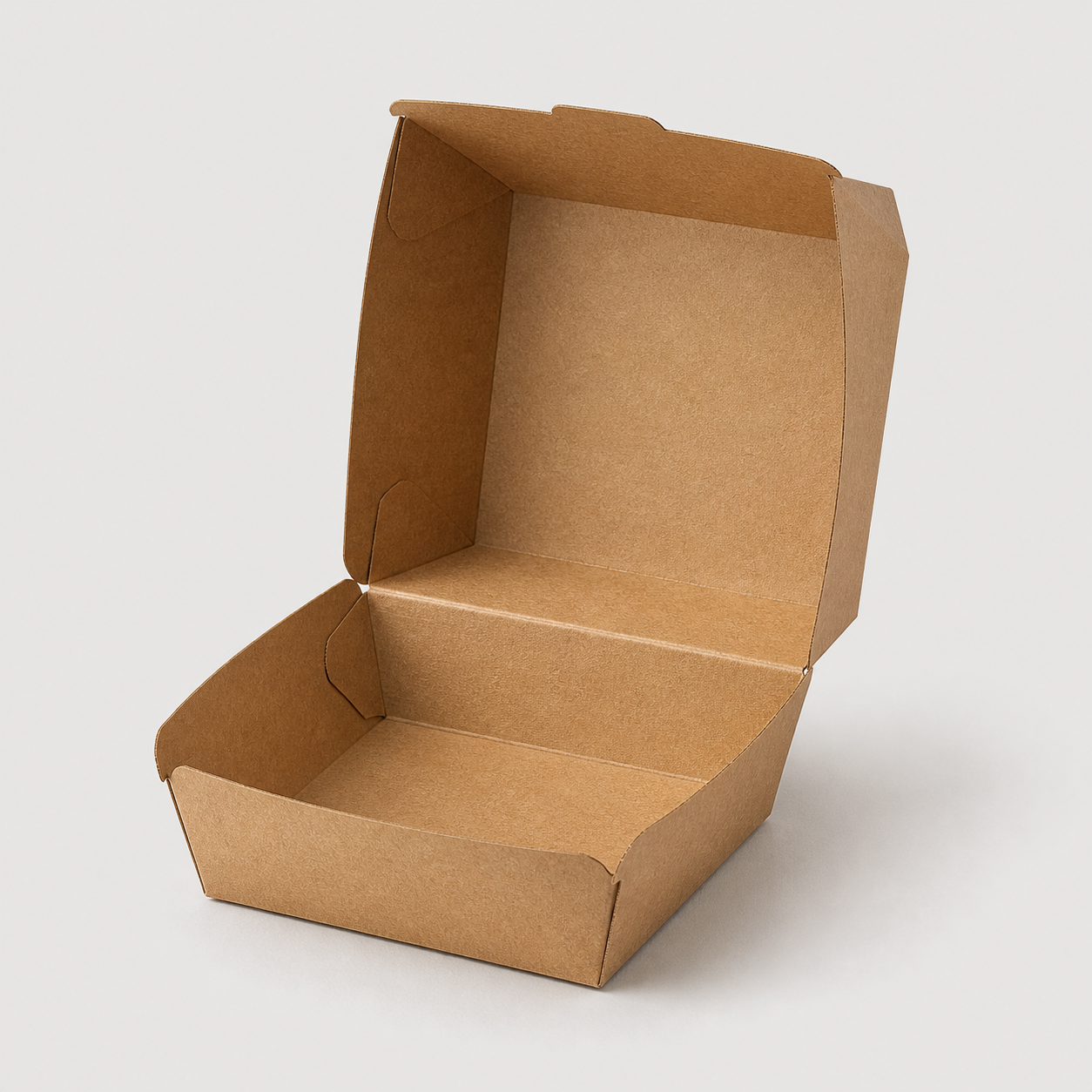 Premium kraft gourmet burger clamshell box