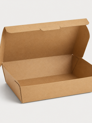 Natural kraft rectangular meal box