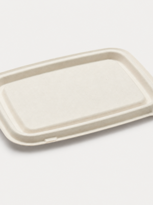 Natural fibre bagasse container lid