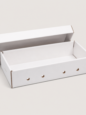 White ventilated corrugated lobster transport box