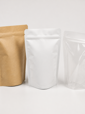 Assorted unbranded resealable stand-up pouches