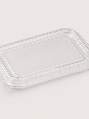 Clear PET lid for bagasse takeaway container