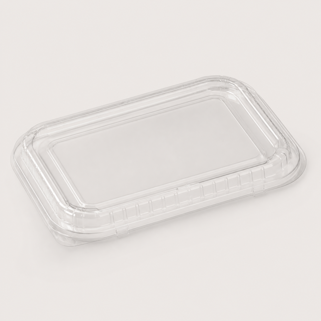 Clear PET lid for bagasse takeaway container