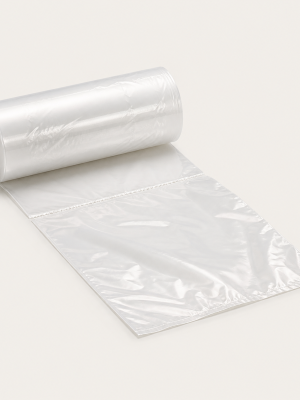 Clear polypropylene bags on perforated roll