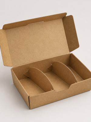 Kraft taco takeaway box with internal cradles