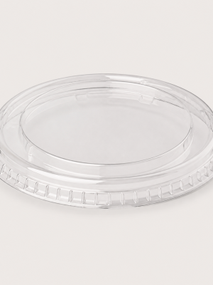 Clear shallow plastic lid for vintage range container