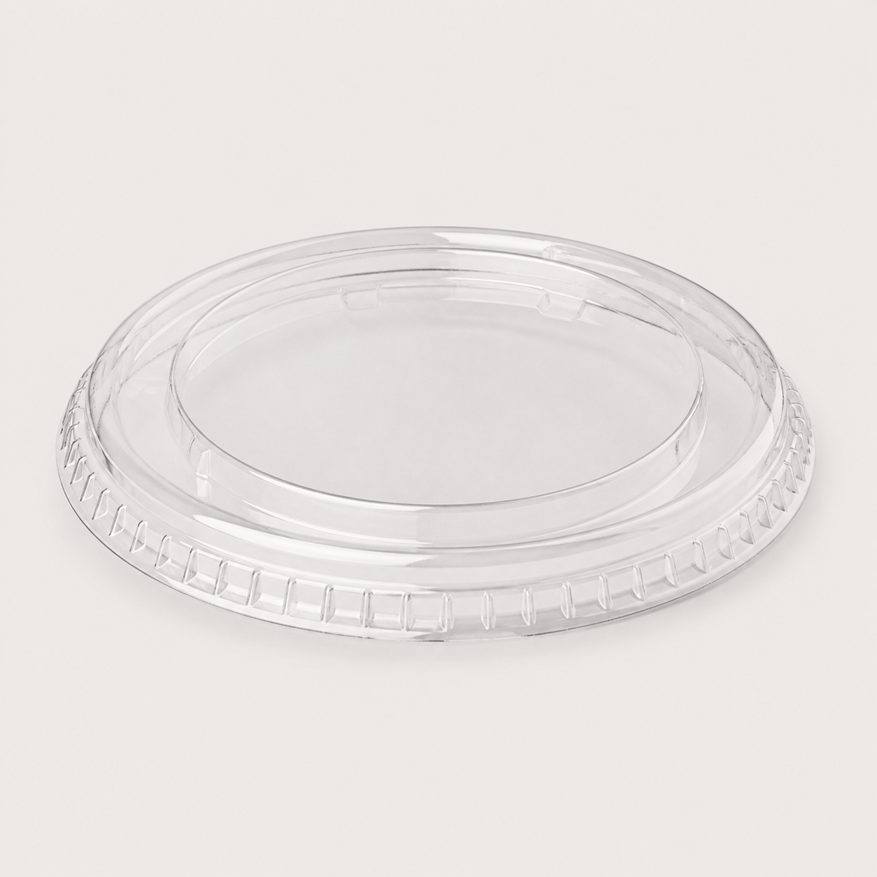 Clear shallow plastic lid for vintage range container