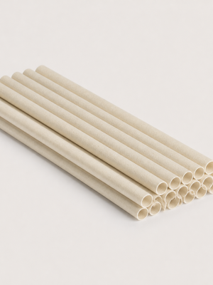 Natural fibre bagasse drinking straws