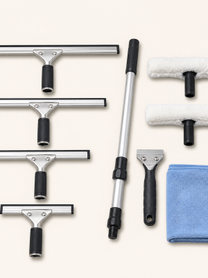 Professional window squeegees washer sleeves extension pole scraper and glass cloth